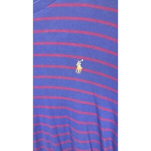 Polo Ralph Lauren Shirt Mens Large‎ Blue Striped Long Sleeve Pony Logo Crewneck